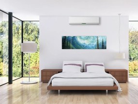Obraz - Krajobraz z nutą Van Gogha (170x50 cm)