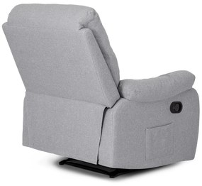 Fotel Masujący INTER 2 Rozkładany z Podnóżkiem Szary Nowoczesny