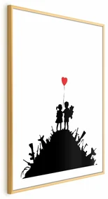 Plakat Pole bitwy 40x60 cm z ramą złotą z marginesem ARTGEIST B