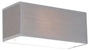Zestaw 2 Nowoczesnych lamp ściennych prostokątnych szarych - Drum Oswietlenie wewnetrzne