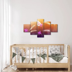 Obraz - Różowy motyl (125x70 cm)