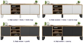 Na tv szafka dąb wotan czarny + P5-C02