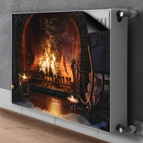 Maskownica dekoracyjna grzejnika Zimowy kominek