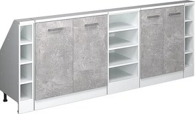 Szafka kuchenna na dach skośny beton 210x46x81.6 r-line