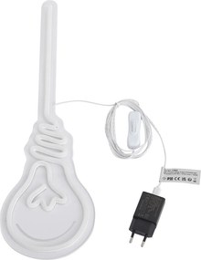 Neonowa lampa ścienna ciepła biel z LED - Żarówka