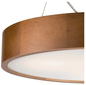 Ciemnobrązowa lampa wisząca ze szklanym kloszem ø 47 cm Eveline – LAMKUR