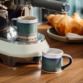 Ciemnoniebieskie kamionkowe kubki na espresso zestaw 2 szt. 80 ml Marlow – Sass &amp; Belle