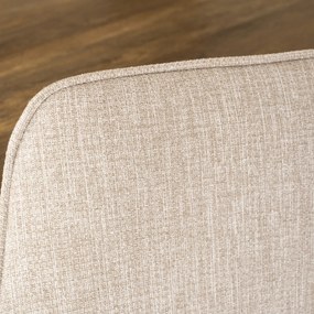 Krzesło Tapicerowane do Salonu PALMA Beżowe Nowoczesne