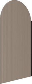 Ścianka prysznicowa WALK IN FIX brązowa półokrągła ryflowana 8mm WELLE Brown Oval MASSI | Różne rozmiary : Kolor profili kabiny - złoty, Szerokość ścianki - 120 cm, Typ montażu - WALK in FIX (Do ściany)