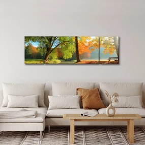 Obraz - Spokojny jesienny krajobraz (170x50 cm)