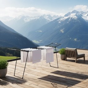 Teleskopowa suszarka na pranie z rozkładanymi ramionami, 200-260 cm, SVARTO