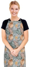 Bellatex Fartuch Adela Monstera, róże żółty, 67 x 84 cm