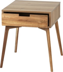 Mini komoda, stolik pomocniczy z szufladą, drewno olchowe, WENKO