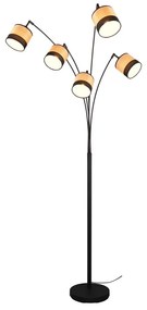 Czarno-naturalna lampa stojąca (wys. 200 cm) Bolzano – Trio