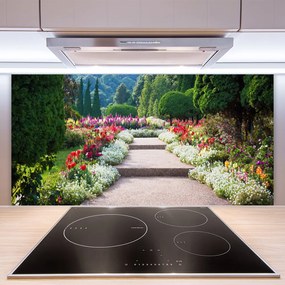 Panel Szklany Romantyczne Schody w Ogrodzie