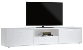 Biała szafka pod TV 177x38 cm Media – Tvilum