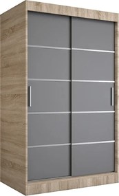 Przesuwna szafa 120 dąb sonoma + antracyt P0-C32