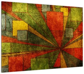 Obraz abstrakcji geometrycznej (70x50 cm)