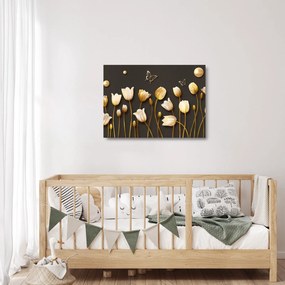 Obraz na szkle - Tulipany - abstrakcja (70x50 cm)