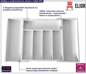 Biały bambusowy wkład na sztućce - Vaso 6X