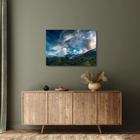 Obraz na szkle - góry (70x50 cm)