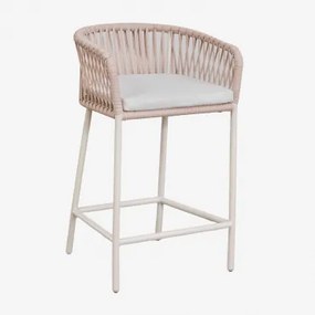 Zestaw 4 Wysokich Stołków Ogrodowych Arhiza Kremowa Tapioca & ↑65 Cm - Sklum