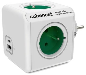 Rozgałęźnik do gniazdka 12 cm PowerCube Original USB – Cubenest