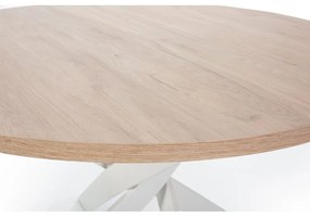 Okrągły stół z blatem w dekorze dębu ø 120 cm Ther – Marckeric