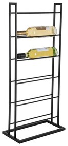 Czarny metalowy regał na wino liczba butelek 5 38x84,5x20 cm Single Floor – PT LIVING