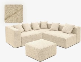 Narożnik Modułowy CERIO Beżowy Boucle Nowoczesny