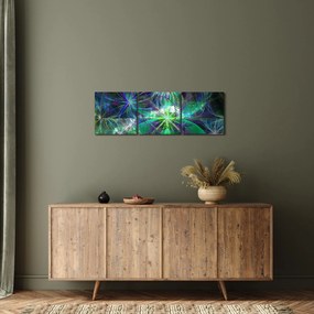 Obraz - Abstrakcyjne kształty geometryczne (z zegarem) (90x30 cm)