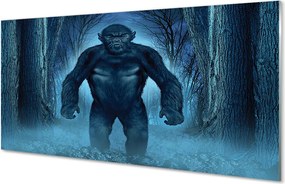 Szklany Panel Goryl wśród Leśnych Drzew