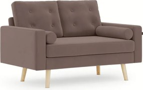 Ciemnobrązowa 2-osobowa sofa MANDI