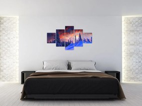 Obraz - Zimowy zmierzch (125x70 cm)