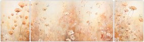 Obraz - Wzór dzikich kwiatów (170x50 cm)
