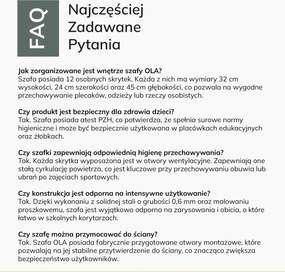Szafka metalowa do szkoły i przedszkola szaro-zielono-żółta, 1090x1200x450 mm: OLA
