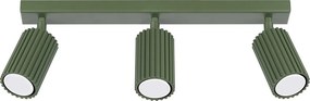 Lampa Sufitowa Minimalistyczny Karbon, Aluminium - 3 Źródło - L.45 X H.16.5 Cm - Zielony Oliwkowy