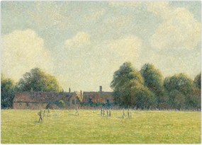 Obraz na szkle - Camille Pissarro, Hampton Court Green, reprodukcje (70x50 cm)