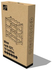 G21 Bambusowy regał na wino, 16 butelek