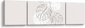 Obraz - Line art monstera N⁰3 (170x50 cm)