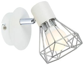 Biały metalowy kinkiet - K522-Peppe