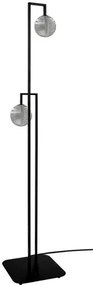 Lampa podłogowa czarna z grafitowymi kloszami C7-S79