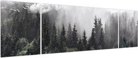 Obraz - Las z ilustrowanymi elementami (170x50 cm)