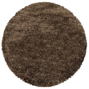 Ciemnobrązowy okrągły dywan ø 80 cm Fluffy – Ayyildiz Carpets