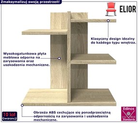 Skandynawska nadstawka na biurko z półkami dab sonoma Ibefod 10X