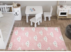 Jasnoróżowy dywan dziecięcy odpowiedni do prania 100x160 cm Pink Clouds – Vitaus