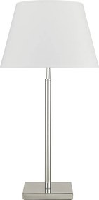 Lampa sto?owa FIRENZE w stylu klasycznym - Wysoko?? 64 cm - E27 60W - kabel 2 metry - w??czanie i wy??czanie - IP20 - stal i biel