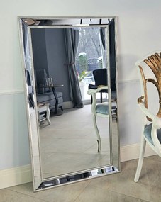 Lustro w lustrzanej ramie, szlifowane fazą, 74x130cm