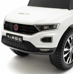 Baby Mix Odpychacz dla dzieci Volkswagen T-ROC z prowadnicą, biały