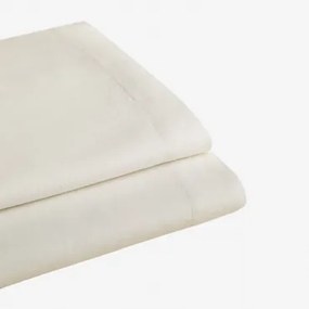 Prześcieradło Z Lnu 160g/m² Sorana Biała & Łóżko 150/160cm (240 X 280 Cm) - Sklum
